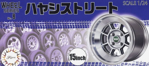 Hayashi Street 15" Tire & Wheel Set (4) 1/24 Fujimi