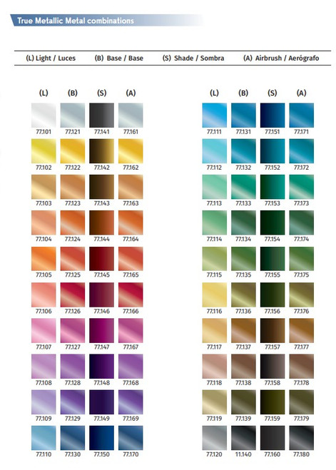 True Metallic Metal Acrylic Paint 18ml Vallejo
