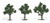 Medium Green Ready-Made Trees 3 - 4" Woodland Scenics