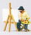 Landscape Painter w/Easel & Painting HO Preiser Models