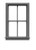 2/2 Dbl Hung Window 36"w x 64"h (12) HO Tichy Trains