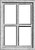 4-Pane Window (3) HO Pikestuff