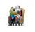 3D Color Printed: Father Christmas Santa & Boy in Chair HO Scale Noch