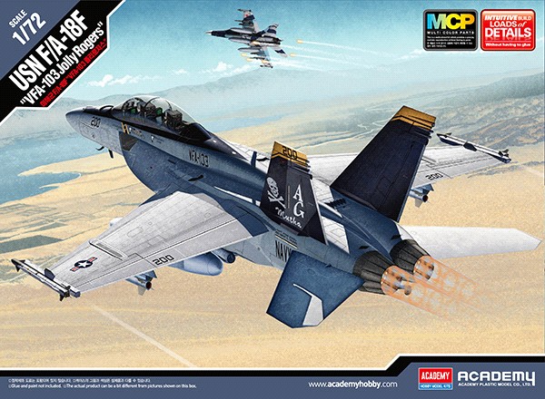 航空機・ヘリコプター F/A-18F Super Hornet Jolly Rogers 1/72 F/A-18F Super Hornet 1:72 Diecast Model - Hobby Master HM-HA5120