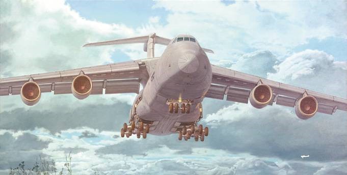 C-5M Super Galaxy USAF Transport Aircraft 1/144 Roden