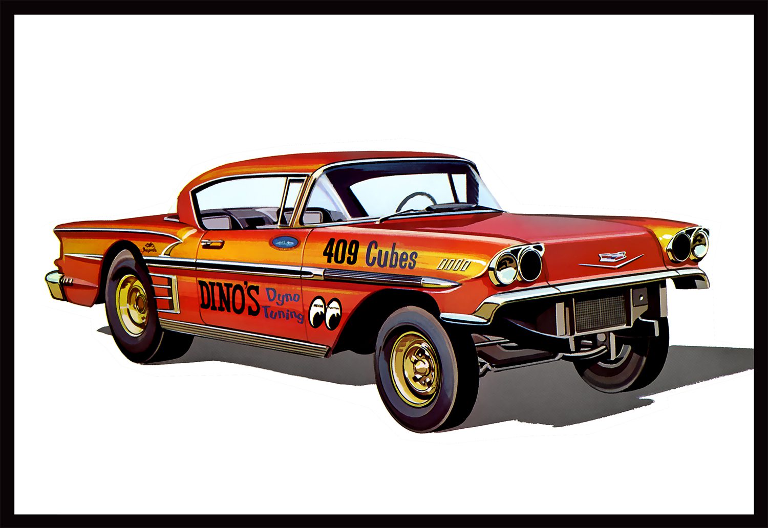 1958 Chevrolet Impala 3 in 1 プラモデル AMT1301-1958-Ala-Impala-Hi-