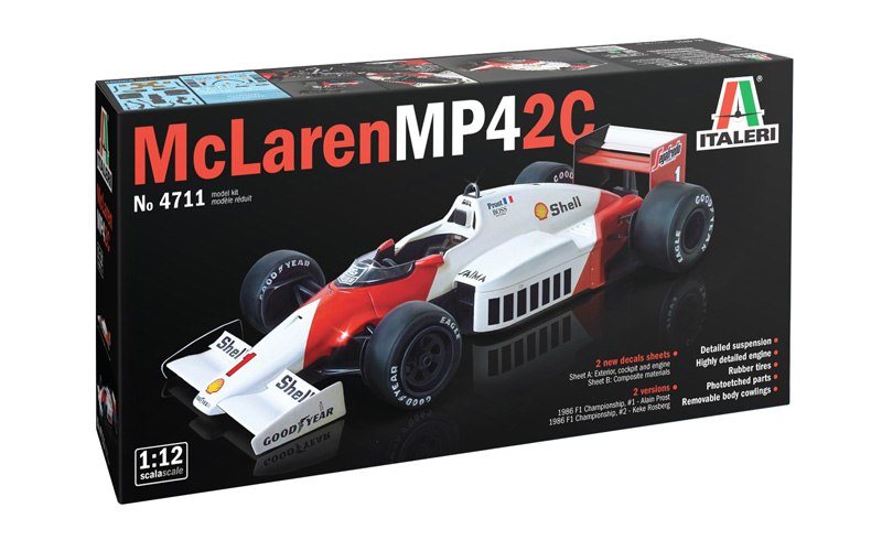 1/12 イタレリ マクラーレン MP4/2C McLaren MP4/2C Prost/Rosberg Formula 1 Race Car 1/12 Italeri