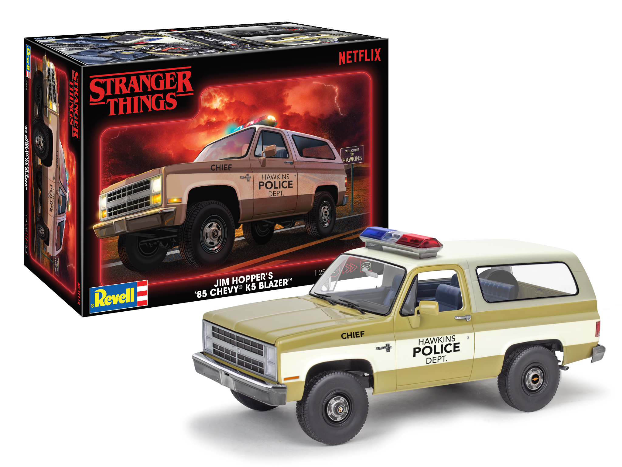 STRANGER THINGS HOPPER'S CHEVY BLAZER 新品 Stranger Things Hopper's 1985 Chevy Blazer 1/25 Revell