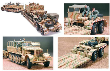 TAMIYA 1/35 German 19 Ton Heavy Half-Track 'FAMO' and Tank