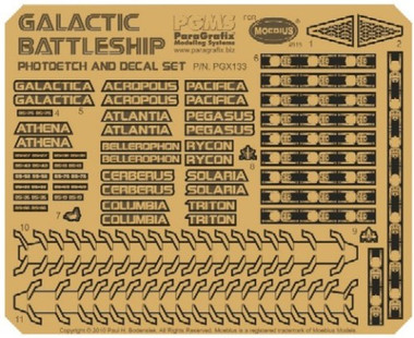 Battlestar Galactica BS75 Spaceship Super Photo-Etch/Decal Set for MOE  1/4105 Paragrafix