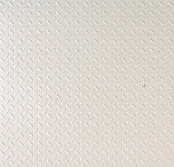 Plastruct - Patterned Sheets - Safety Tread - Double Diamond Plate - .020 x  7 x 12 pkg(2) - White - .187 Spacing - 570-91683