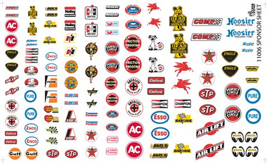 CLEAR VINYL Sticker Sheet #3 -R/C-PineWood Derby-Decal Fits 1/24-1