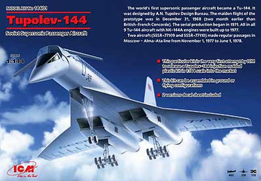 Tupolev 144 Charger Soviet Supersonic Passenger Airliner 1