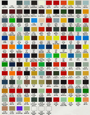 Floquil Railroad Color Chart