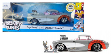 Looney Tunes 1957 Chevrolet Corvette Car w/Bugs Bunny Figure 1/24 Jada