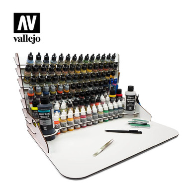 VALLEJO PAINT STORAGE RACK HOLDS 112 VALLEJO 17ml PAINTS!