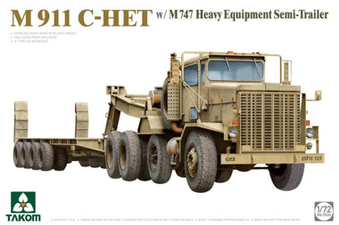 M911 C-HET Tractor w/M747 Heavy Equipment Semi-Trailer 1/72 Takom