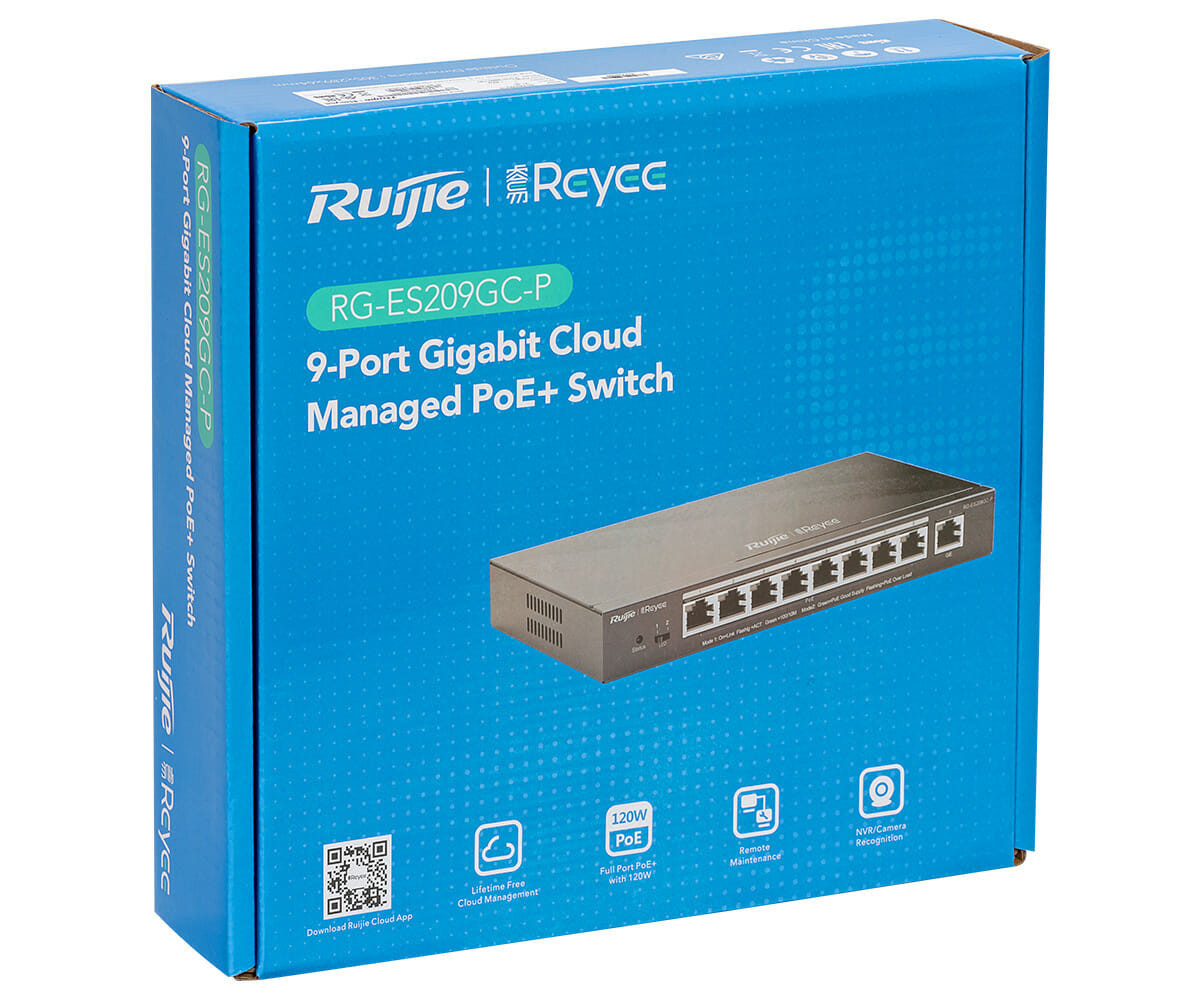 Ruijie Reyee RG-ES209GC-P 9-Port Managed PoE+ Switch