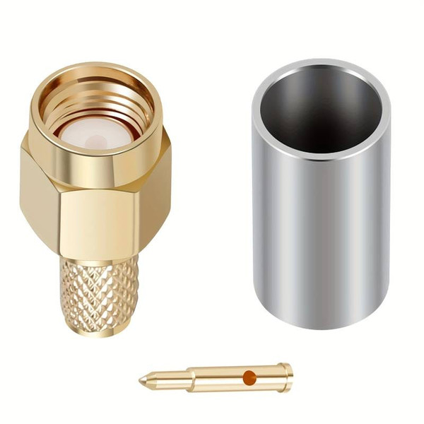 SMA Male Connector for RG-58 / L-195 Coaxial Cable SMA Male Connector for RG-58 / L-195 Coaxial Cable