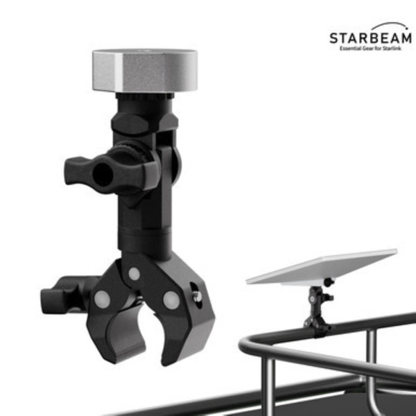 STARBEAM Starlink Mini Clamp Pole Mount – fits Pipe Adapter and Flat Mount (new Mini model)