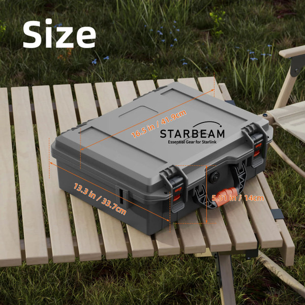 STARBEAM Starlink Mini Hard Protective Travel Case with Storage - Grey