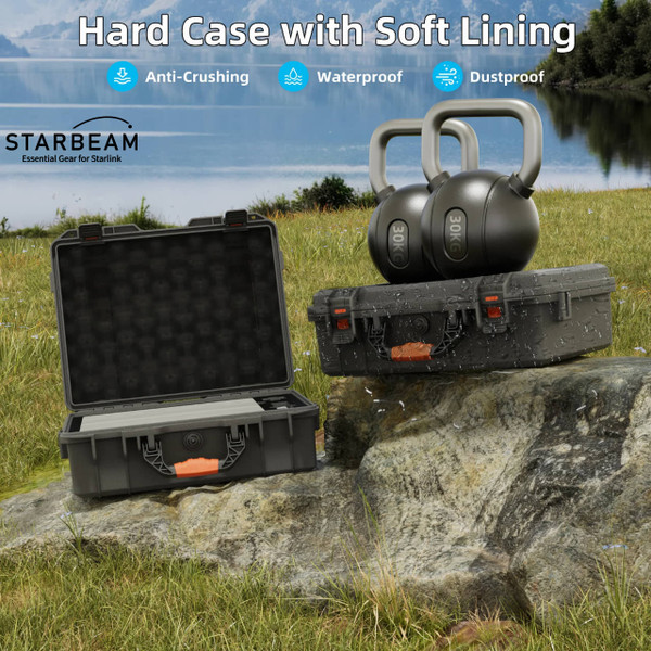 STARBEAM Starlink Mini Hard Protective Travel Case with Storage - Grey