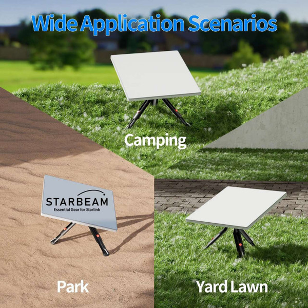 STARBEAM Starlink Mini 18cm Extendable Tripod with Adapter and Pegs – suits old Pipe Adapter only