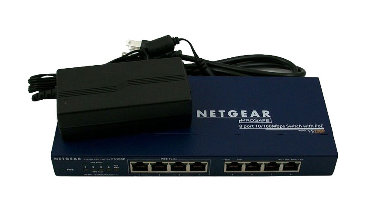 NetGear  ProSafe FS108P 8-Ports External Switch for sale online 