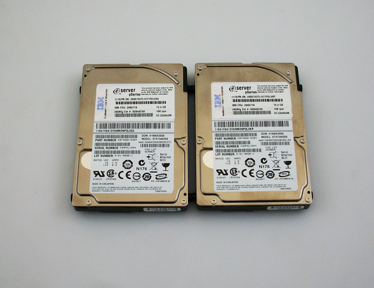 IBM 26K5779 73GB 10K HDD