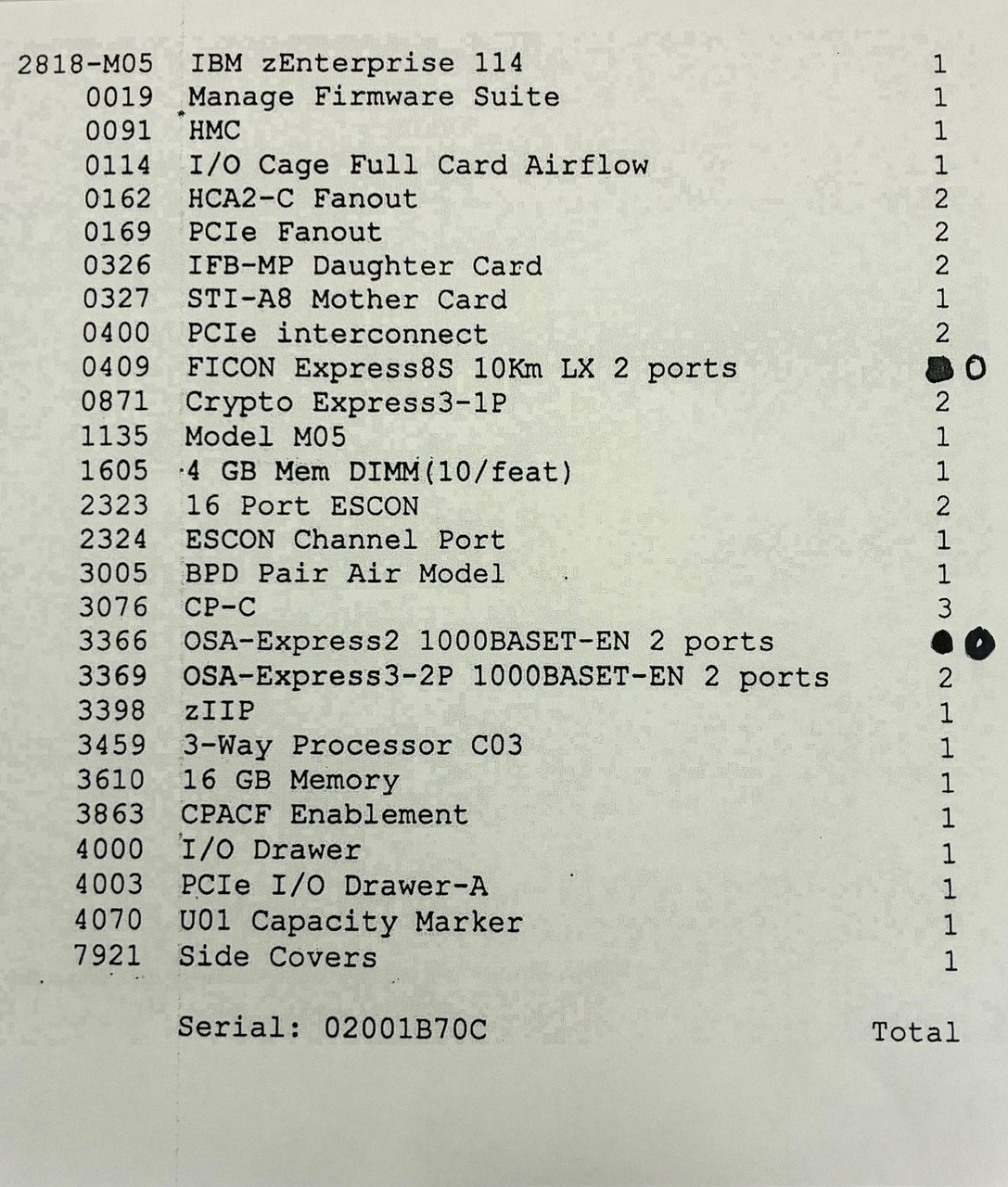 IBM 2818-M05 zEnterprise 114
