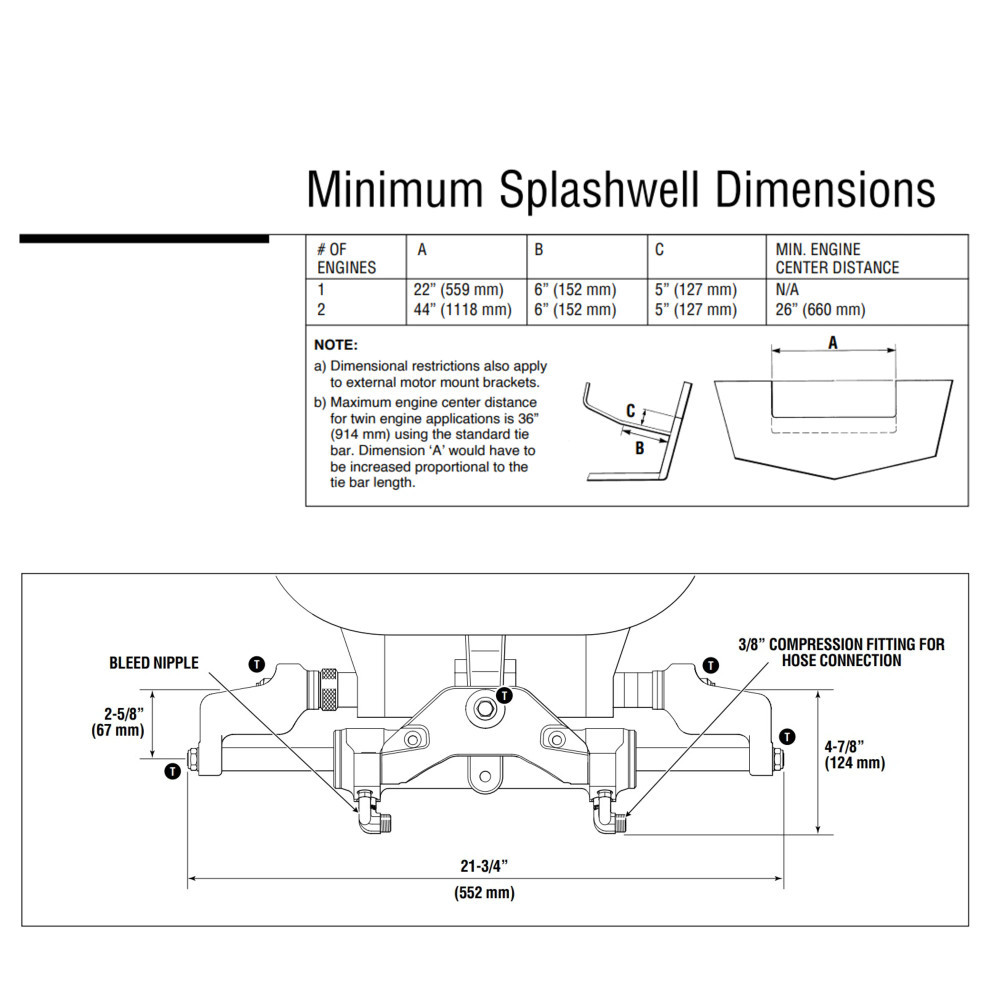 SeaStar HC5345-3 | Front Mount Cylinder | Outboard Engines