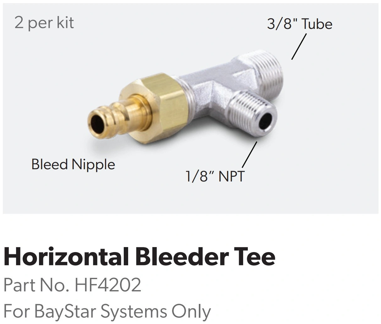 Bleeder Tee Kits Replaces For SeaStar 3004.6439 HF4202 For