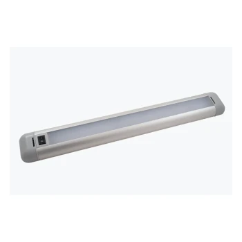 Imtra IL1353 F-120.1 Linear Light w/Switch, 12/24VDC Grey - Warm - 350mm / 13.78" - IP50
