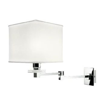 BCM Quadra wall lamp with switch Chrome — BCM2162-INT-3
