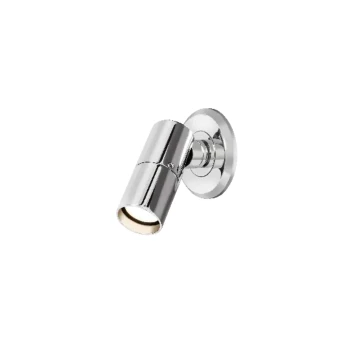 BCM Sirio: Adjustable Reading Lamp, 1W, 3000K, 16-32VDC, Chrome, Surface Mount — BCM2187-N-Z1W-3