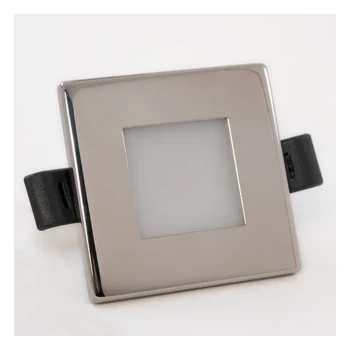 BCM Miami 70, Polished SS, 3000K/Red, 2W, 8-32V, IP66, Spring Mount — BCM3405R3-A70-4