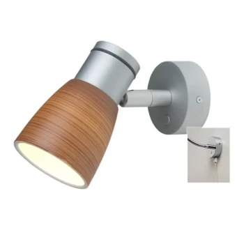 Prebit Munich: Matte Chrome w/ Brown Glass Shade, USB Dim2Warm Dimmer Built-in — ILPB21112307USB