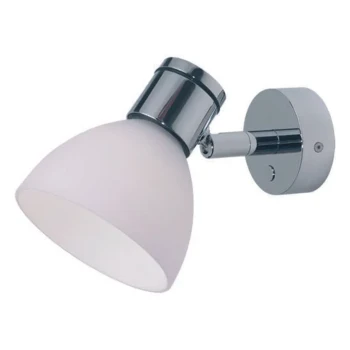 Prebit Gothen LED Reading Light, Chrome with White Shade & DIM2WARM (3000-2200K) — ILPB21114305