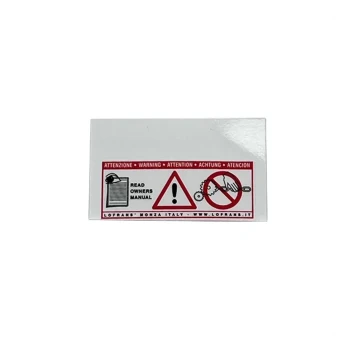 Lofrans Label, Motor Cover Warning Label, Transparent — LWP633355