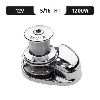 Muir windlasses Storm VRC1250, Stainless Steel, 12V, 1200W Capstan, Vert. Rope/Chain Windlass f/ 5/16"HT/BBB — M1250C12-5/16H