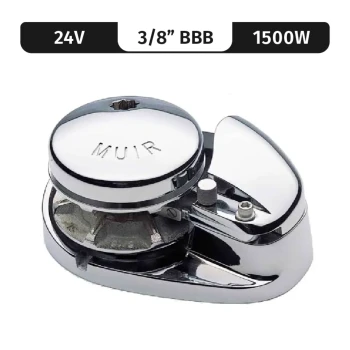 Muir windlasses Storm 2200, Stainless Steel, 24V, 1500W Low-Profile, Vert. Rope/Chain Windlass f/ 3/8"BBB — M2200L24-3/8B