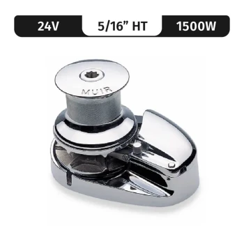 Muir windlasses Storm VRC2500, Stainless Steel, 24V, 1500W Capstan, Vert. Rope/Chain Windlass f/ 5/16"HT — M2500C24-5/16H