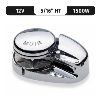 Muir windlasses Storm VR2500, Stainless Steel, 12V, 1500W Low-Profile, Vert. Rope/Chain Windlass f/ 5/16"HT — M2500L12-5/16H