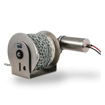 Muir windlasses Drum Winch DW06, R/C 12v/550w SS, w/ Accys. — MDW06R12R