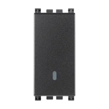 Imtra ARKE: 1P NC 10A PUSH BUTTON GREY, LIGHTABLE — VM19010