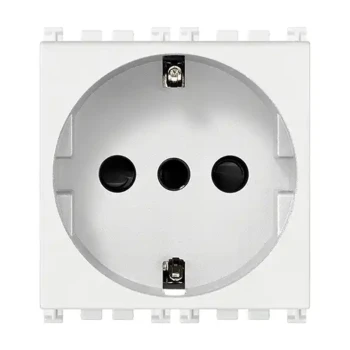 Imtra ARKE: 2P+E 16A SICURY OUTLET ITALIAN STANDARD P30, WHITE — VM19209.B