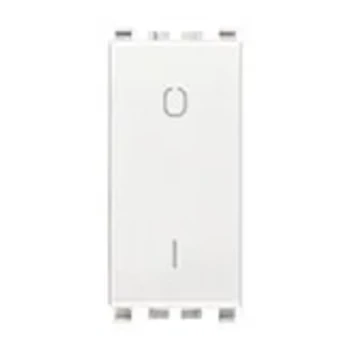Imtra Eikon 1-Way Switch, 2P/1T, 16A-250V Illuminable, 2 Module, White — VM20015.B