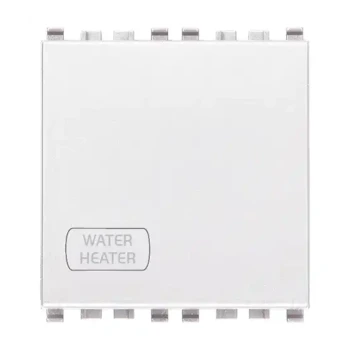 Imtra EIKON: 2P 20AX 1-WAY SWITCH WATER/HEATER 2M WHITE — VM20016.2.WH.B 
