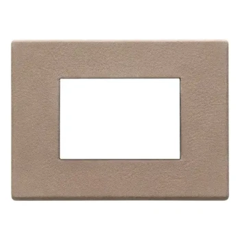Imtra EIKON EXE COVER PLATE 3-MODULE LEATHER STEPPE — VM22653.22     