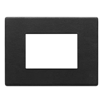 Imtra EIKON EXE COVER PLATE 3-MODULE LEATHER BLACK FOREST — VM22653.23     